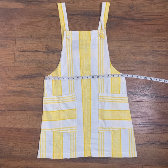 NEW Mango | Two Tone Yellow Linen Overall Dress - Picture 9 of 12